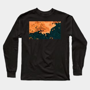 Gold Geometric Landscape Long Sleeve T-Shirt